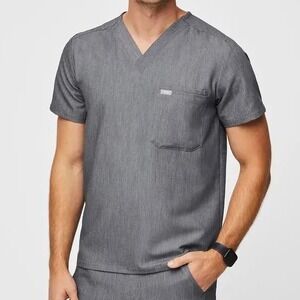 Figs Leon‎ Three-Pocket Scrub Top Size XXL Graphite Gray Technical Collection